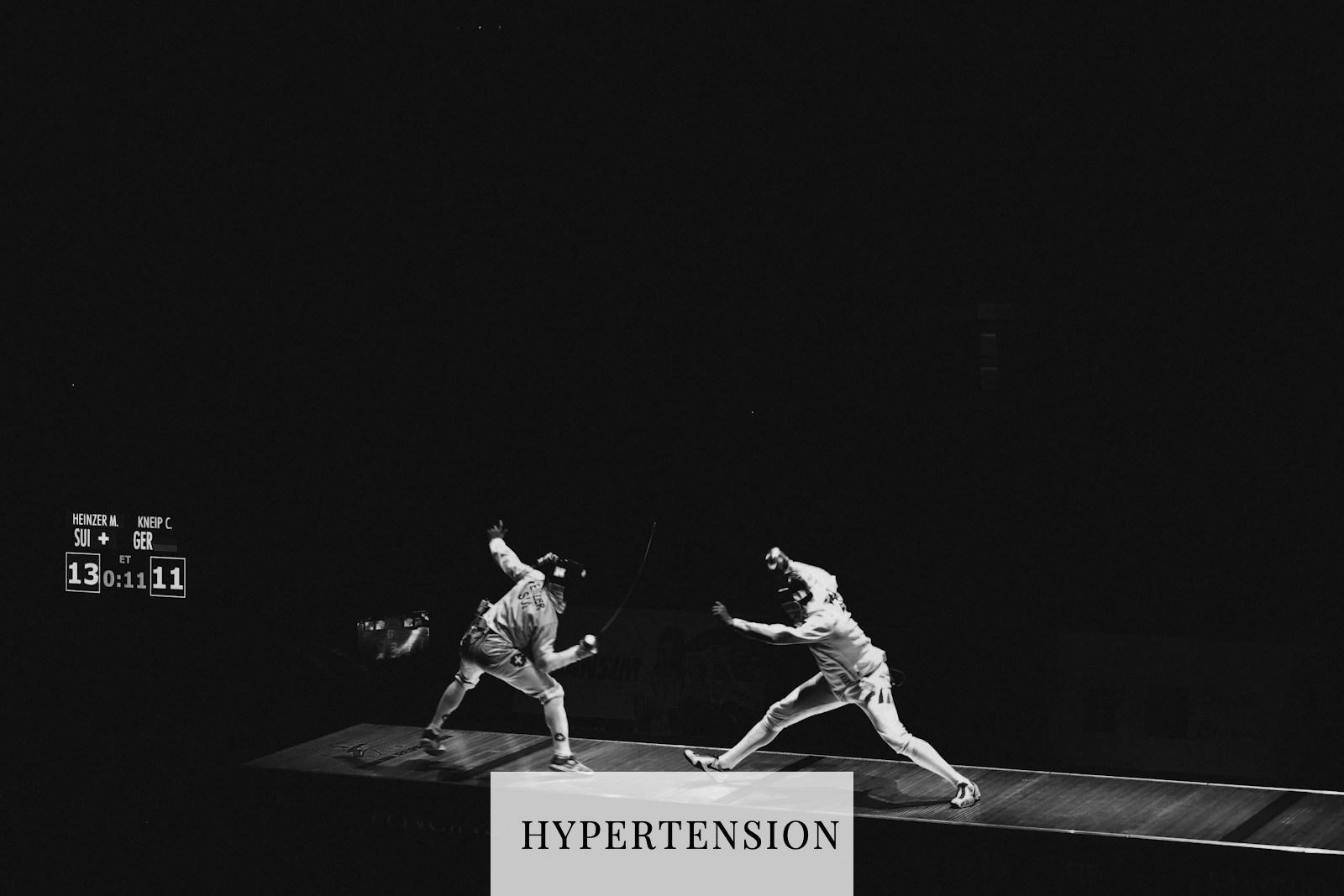 two people fencing